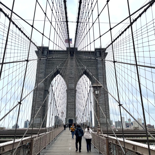 Brooklyn bridge à pied.