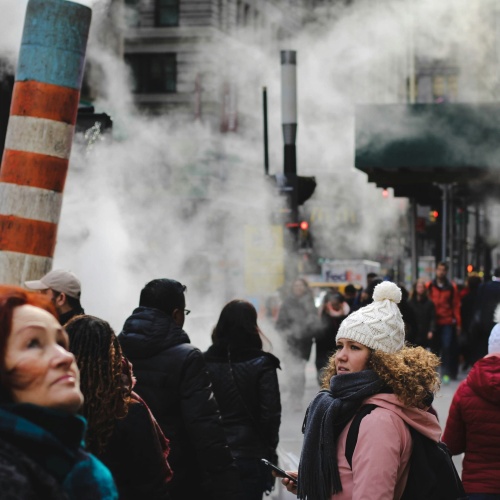 Ambiance hivernale dans les rues de New York