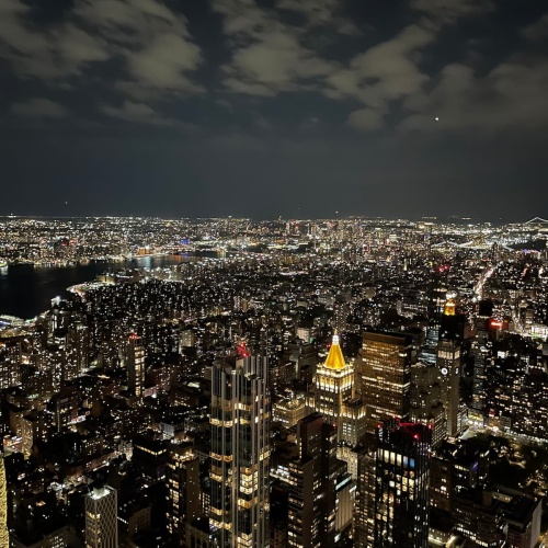 Vue de nuit depuis l'Empire State Building