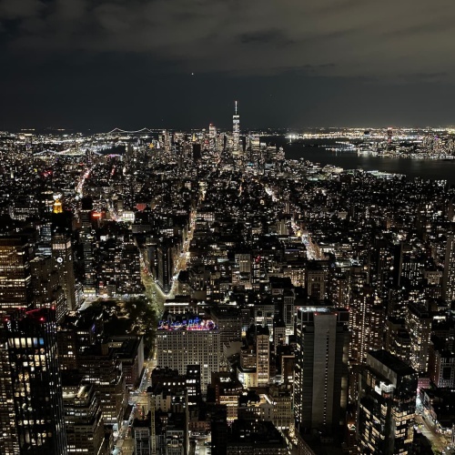 Vue de nuit depuis l'Empire State Building