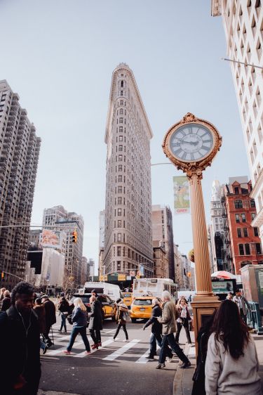 Flat Iron Building et son horloge dorée