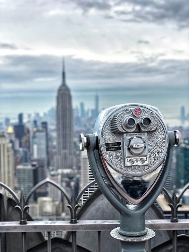 Vue sur l'Empire State Building depuis Top of the Rock.