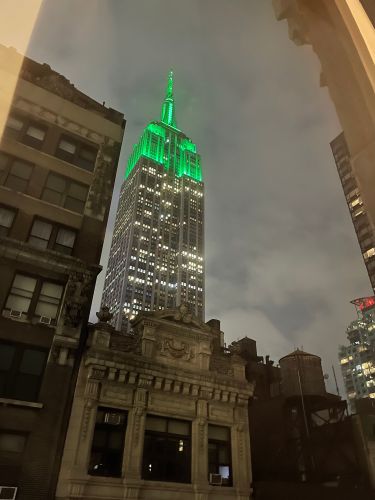 L'Empire State Building pour la journée de la Terre, le 22 avril 2023. 