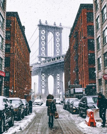 New York sous la neige.&nbsp;