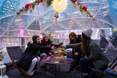 Les Cozy Igloos à Bryant Park 