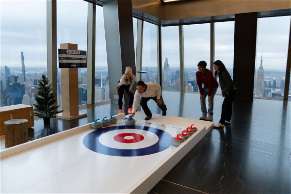 Curling avec Vue sur Manhattan