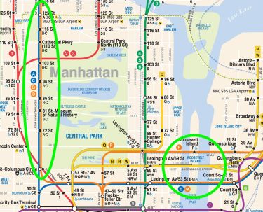 Là où le métro New Yorkais tape une pointe de vitesse