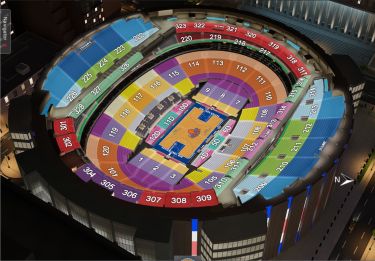 Plan du Madison Square Garden pour les matchs de NBA